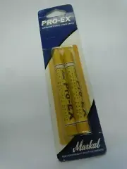 Markal pro-ex contractors grade lumber crayon, yellow. 2 pr card