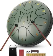 Steel Tongue Drum 11 Notes 6 Inches Tongue Drum Handpan Drum Percussion for Medi
