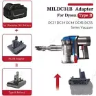 Battery Adapter for Makita Milwaukee 18V to Dyson DC31 DC35 DC44 DC45 Type B