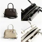 美國百分百【全新真品】COACH 皮包 側背包 91494 手提包 女包 專櫃精品 印花 深咖啡/淺卡其 CF47