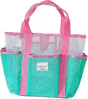 [Generic] Mesh Beach Bag For Women - Large Mesh Tote Bags | Shoulder Bag Pocketed Totes For Beach | Summer Beaches Totes Bags | Home & Garden Storage Packs For Travel Resort Camping Vacation Picnic