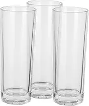 OFFSCH Decorative Glass Cup Set 3pcs Water Juice Milk Cup Modern Glassware for Restaurant Kitchen Celebration