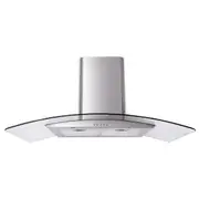 Artusi 90cm Curved Glass Canopy Rangehood - Stainless Steel