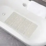 Foldable Non Slip Silicon Bath Mat Bathtub mat no Suction Cups for Textured T...