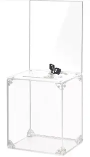 Large Acrylic Suggestion Box, Ballot Donation Box, Acrylic Donation Voting Box