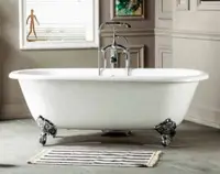 在飛比找Yahoo奇摩購物中心優惠-【麗室衛浴】BATHTUB WORLD 高級獨立式鑄鐵浴缸 