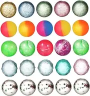 Generic 25pcs Ball Bouncy Balls Foam Balls Fidget Balloons Balls for Ball Pit Juggling Inflatable Ball Gumball Bouncing Bounce Hover Playground Balls Rubber
