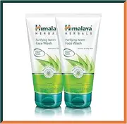 HIMALAYA HERBALS Purifying Neem Face Wash Gel 150g | Natural Moisturising Facial Cleanser | Deeply Cleans Pores and Acne | Oil Control Herbal Facial Wash (Face Wash Gel, 2-Pack SAVER)