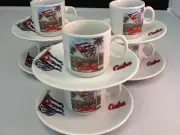 Cuban Espresso coffee cup set. 12 pc cup and saucer set. Tacita Cafesito zzZZZZZ