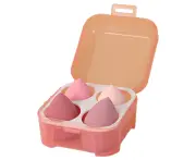 Makeup Sponge Blender Set - 4 Pieces Professional Beauty Sponge Foundation Blender Perfect for Creams, Powders & Liquids - Pink