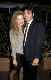 Kelly Preston & George Clooney 1988 Old Photo 1