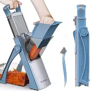 ZTQCSQ [All in 1] Upgraded Version Mandoline Slicer for Kitchen & Adjustable Mandoline Slicer. Veggie Chopper, Vegetable Cutter, Detachable Blade, Slice, Strips, Dice, Shred and Chop