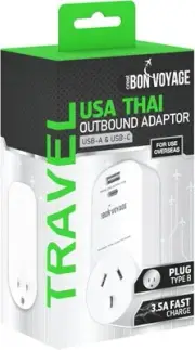 USA Thai Outbound Adaptor - Dual USB 3.5A