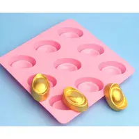 在飛比找蝦皮購物優惠-台灣現貨 9連孔 元寶 矽膠 模具 金元寶 元寶模 皂模 巧