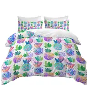 Multi Colored Pineapples Pattern Quilt Cover