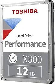 Toshiba X300 12TB Performance & Gaming 3.5-Inch Internal Hard Drive - CMR SATA 6 GB/s 7200 RPM 256 MB Cache - HDWR21CXZSTA