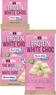 Vitawerx Protein White Choc Bar 100g (Pack of 12)