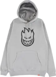 Spitfire Bighead Hooded Sweatshirt - SMALL Heather Grey/Black