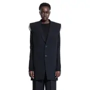 [RICK OWENS] Blazer senza maniche Hollywood Dirt Black