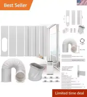 Portable Air Conditioner Window Vent Kit, Adjustable Window Seal with 5.9 Inc...