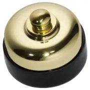 Dimmer Switch, Polished Brass Black