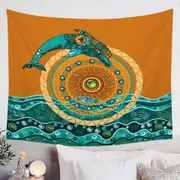 Artistic Dolphin over the Sun Tapestry