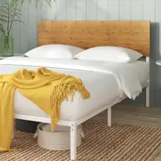 Zinus Bed Frame Figari Bamboo & Metal White