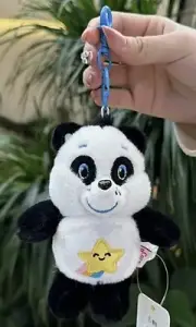 CARE BEARS Cousins PERFECT PANDA PLUSH DOLL KEYCHAIN Key Ring Chain FOB NEW!