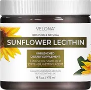 Velona Liquid Sunflower Lecithin by - 16 oz | Food Grade | Unbleached | Emulsifier, Stabilizer, Softener, Smoother, Wetting Agent | Use Today - Enjoy Results