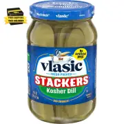 Stackers Kosher Dill Pickles, Keto Friendly, 16 FL OZ ⭐️⭐️⭐️⭐️⭐️