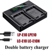 Dual Battery Charger For Canon LP-E10 EOS 2000D 3000D EOS KISS X50 X70 X80 X90