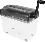 STOBOK Hand-cranked Paper Shredder Small Crosscut Shredder Desktop Paper Shredder Machine Home Accessories Convenient Paper Shredder Paper Hand Shredder Document Stainless Steel Black