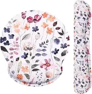 Ksriylm Cute Mouse Pad with Wrist Support Keyboard Wrist Rest Set,Ergonomic Mouse Pad with Non-Slip Base for Office Gaming Working Computers,Easy Typing & Pain Relief Mouse Mat,Watercolor Floral
