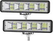 BYBDQKTVEH 1-2Pcs 12V-24V LED Work Light Bar Flood Spot Offroad 4WD Car SUV Driving Fog Lamp Work Light Bar Flood Spot Offroad Work Light(2Pcs-24Led)