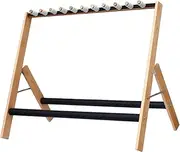 Hellery Folding Guitar Rack for Various Instruments, Portable Holder for Electric and Acoustic Guitars, hold 6 Guitar