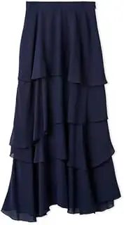 [FRAY I.D] (フレイ アイディー) Frey Idea FWFS251065 Women's Semi-Sheer Skirt, Navy, 1