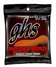 3 Sets GHS S315 Phosphor Bronze Acoustic Guitar Strings Extra Light 11-54
