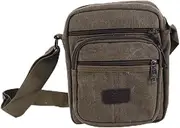 [Baluue] Man Canvas Crossbody Bag Durable Fashion Handbag with Strap Small Capacity Casual Sling Bag for Daily Use Practical Bag
