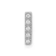 14K White Gold Real Diamond Letter I Initial Charm