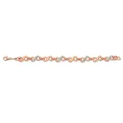9kt Rose Gold Silver Infused Crystal Infinity Bracelet