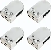 4pcs Stainless Steel Glass Clamp Adjustable Shelves Support Bracket Fish Mouth Railing Glass Fixed Clip Compatible with 6-8mm 8-10mm 10-12mm Hand Tool Accessories(10-12mm)