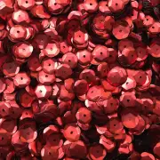 10mm Cup Sequins Red Matte Metallic Made in USA