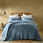 Adorn Living Fallon Coverlet Set Queen/King - Sky