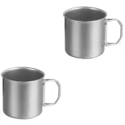 2 Count Outdoor Folding Cup Travel Camping Cups Stainless Handles