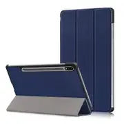 Magnetic Flip Leather Stand Cover Case - For Samsung Tab S6 Lite (Blue)