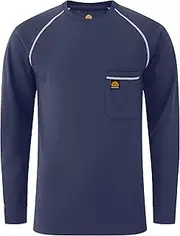 [WORKWEYA] FR Shirts for Men Flame Resistant Shirt NFPA 2112/CAT2 6.5oz Men's Long Sleeve Fire Retardant Shirts