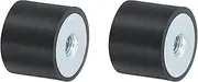 uxcell 30 x 25mm M8 Thread Female Rubber Mounts,Vibration Isolators,Replaces Anti Vibration Pads Flat Silent Block Base Block 2Pcs