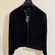 Bnwt Caroline Morgan Lace Bomber Jacket Size 14