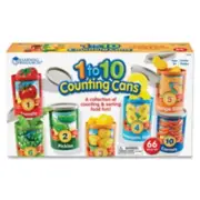 One to Ten Counting Cans - 65 Pieces, Ages 3+ Toddler Learning Toys, Preschool P