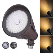Commercial 3CCT LED Dusk to Dawn Bullet Flood Light, 120-277V